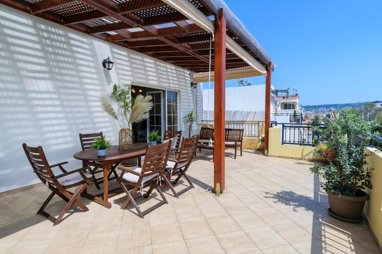 Central Penthouse In Quiet Neighborhood Near Sandy Beach La Canea Esterno foto